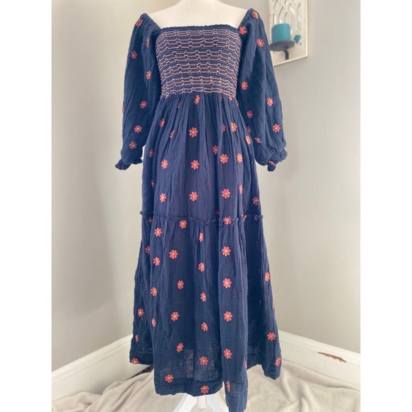 Free People - Dahlia Embroidered Maxi Dress - Picture 9 of 10